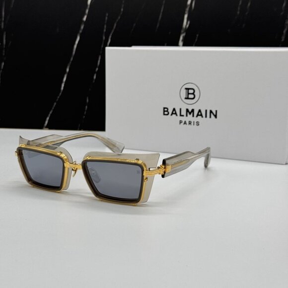 NEW BALMAIN ADMIRABLE UNISEX SUNGLASSES BALMAIN BPS-130B GREY EYEWEAR - Picture 1 of 15